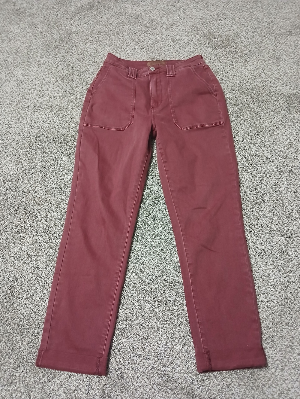 Judy Blue High-Rise Straight Leg Pants in Burgundy